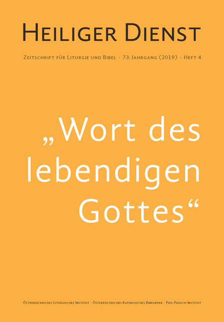 Heiliger Dienst Heft 4/2019 "Wort Des Lebendigen Gottes"